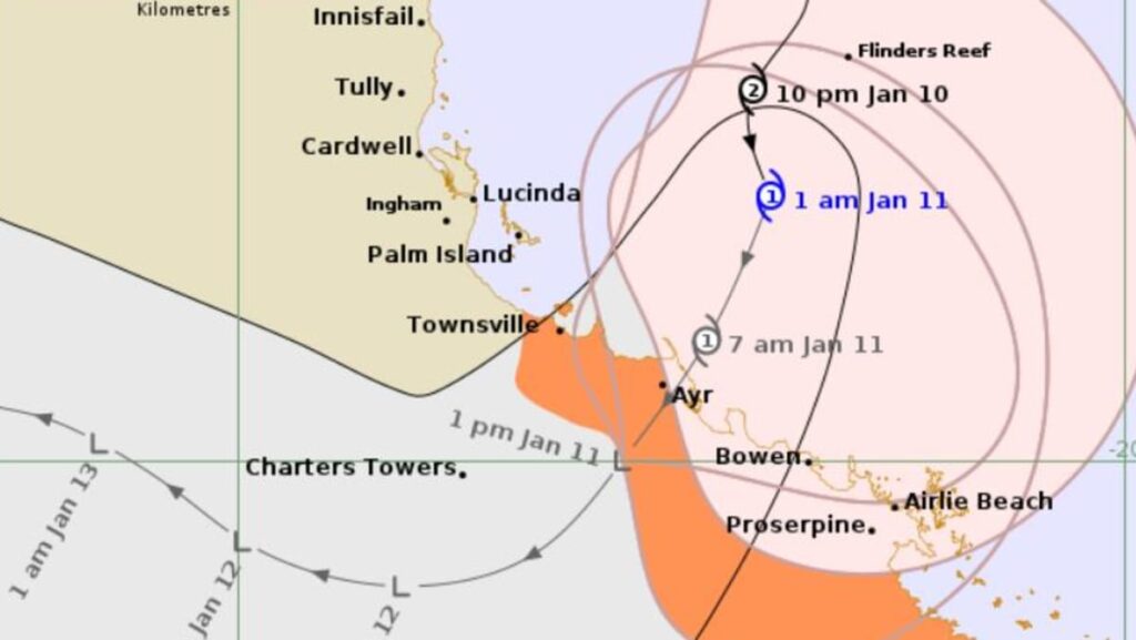 Cyclone Koji downgraded to storm after crossing Australia’s northeast coast; flooding warning risks issued
