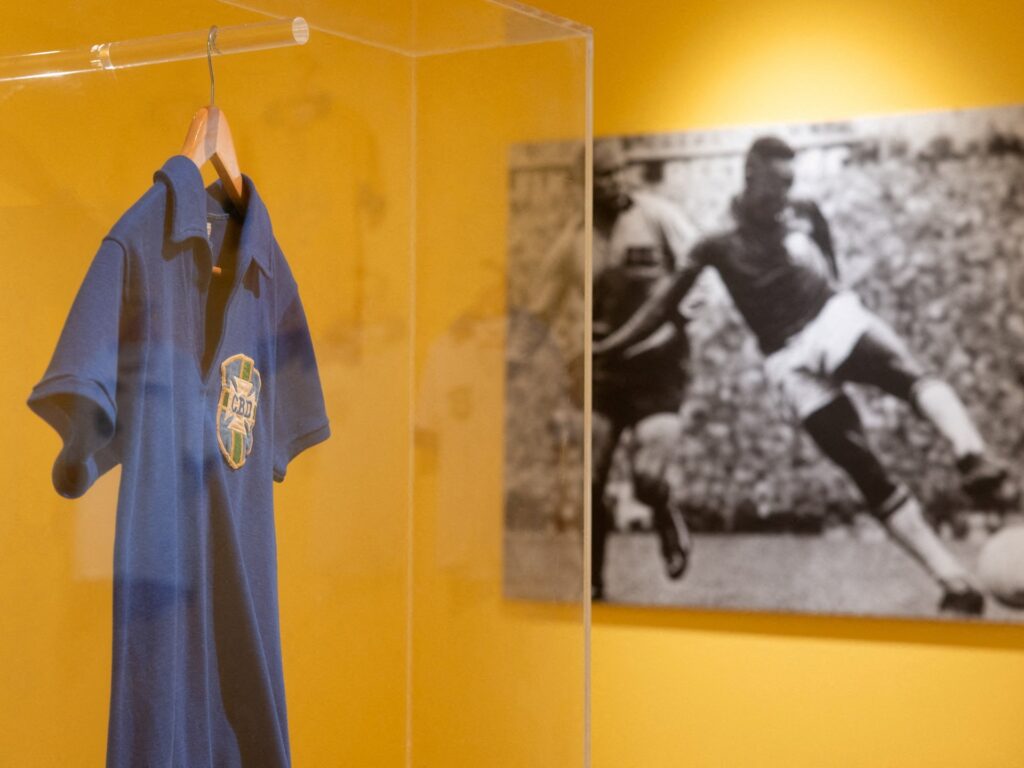 Brazilian football legend Pele’s World Cup shirt sells for $4.9m | Football